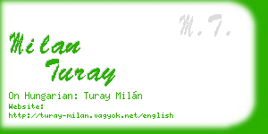 milan turay business card